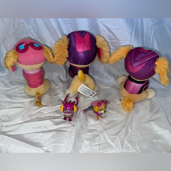 7 Skye toy figures Paw patrol Mighty pups action pup pack super paws plush movie - Picture 2 of 16